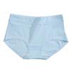 Fashionable Women's Mid-rise Breathable Butt-lifting Plain Cotton Large Size Triangle Panties