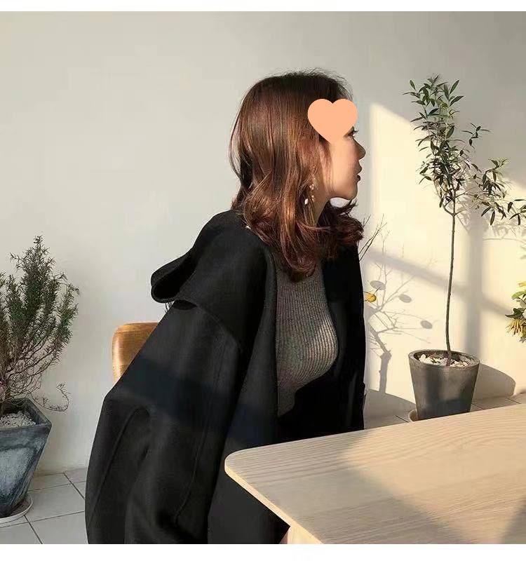 Короткое двустороннее шерстяное пальто - Осенне-зимний французский кейп для женщин и студенток