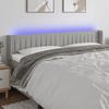 VidaXL LED Headboard Bedroom Furniture Double Bed Accessory Head of Bed Frame Interior Light Grey 3123488