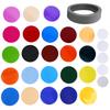 Набор гелевых фильтров 24 цвета Круглые фильтры для вспышки для фотографии видео Светодиодный фонарик Аксессуар