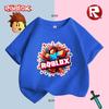 Милая футболка для детей с принтом персонажа Roblox, Яркая и веселая футболка в игровом стиле для мальчиков/девочек, Идеально подходит для повседневной носки и Roblox