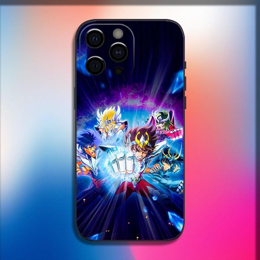 S-Сейя Рыцари Зодиака Чехол для телефона для iPhone 16,15,14,13,12,11,Pro,X,XS,Max,XR,Plus,Mini Мягкий черный чехол