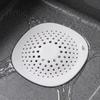Odor Proof Drain Mat Kitchen Sink Strainer with Suction Cup, Food Residue & Hair Catcher Floor Cover, Anti Clogging Filter Mesh for Bathroom