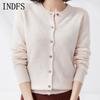 INDFS Women's Fashion Casual Fall Winter Solid Color Print Long Sleeve O-Neck Sweaters