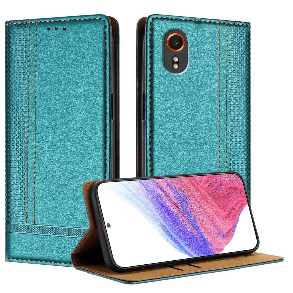 Чехол для Samsung Galaxy Xcover7, кожаный чехол-подставка с рисунком L-образной сетки и отделениями для карт