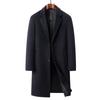 Autumn and Winter New Men's Wool Coat Medium and Long Suit Collar Business Casual Cotton Thickened Woolen Coat Coat