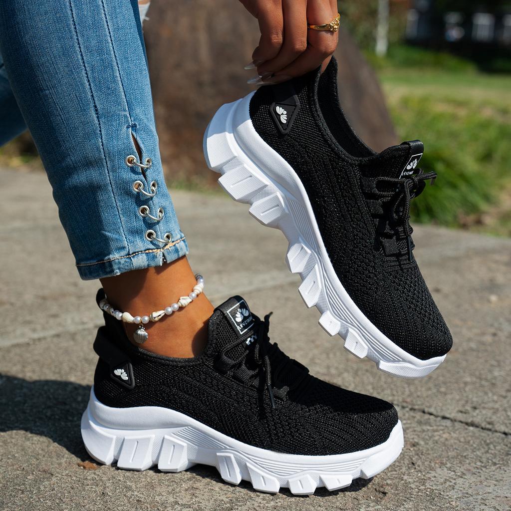 Fashion Women Shoes Casual Sneaker Fall 2025 New Fashion Leisure Sports Single Shoes Wholesale Cross-border Factory Trend Fly Weaving
