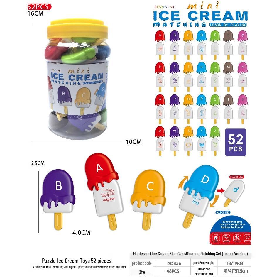 Монтессори Игрушка для сопоставления слов и цветов «Эскимо» для раннего развития