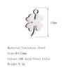 5PCS Mini Star Moon Charms For Making Necklace Bracelet Pendants Findings stainless steel Flower Love Charm DIY Handmade Jewelry