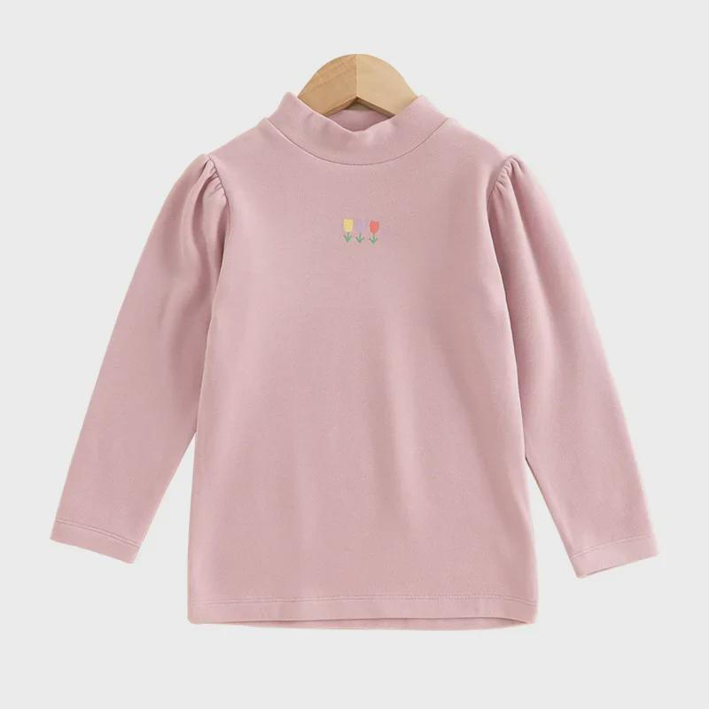 Girls' Thermal Turtleneck Fleece Shirt for Autumn & Winter - New Design