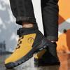 2025 Новые рабочие ботинки с вращающейся кнопкой Мужские непрокалываемые мужские защитные ботинки Защитная обувь Неразрушимая безопасность Стальные носки