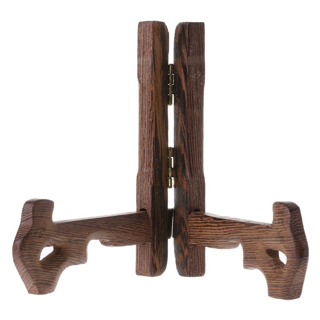 Home Wooden Picture Bracket 3-7inch Photo Frame Stand Easels Plate Holder Display Stand