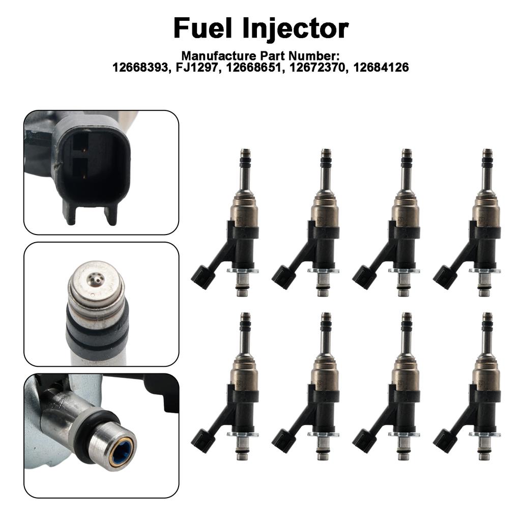 8PCS Fuel Injector 12668393 Fit for Cadillac Escalade 2015-2018 Fit for Camaro 16-18