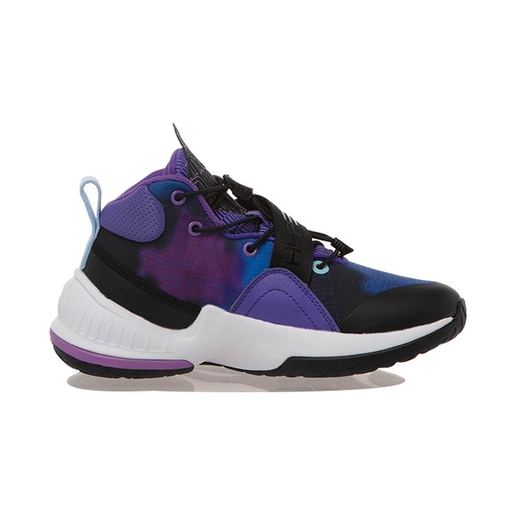 Баскетбольные кроссовки Li Ning Pioneer-Force I TD Shock Absorbation Rebound Детские кроссовки Черный Фиолетовый YKBR054-3