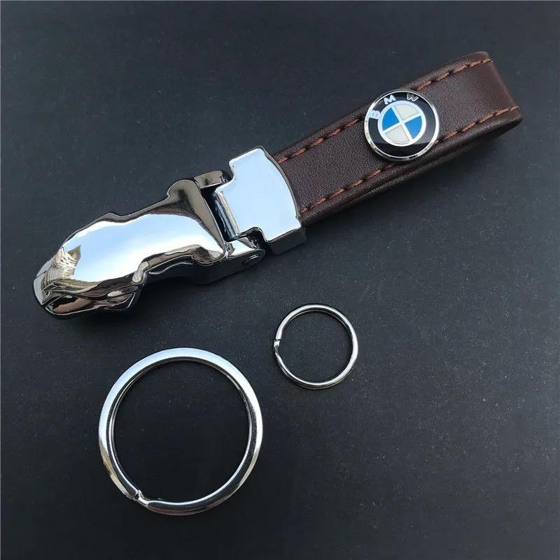 Luxury Leather Car Keychain Ring Zinc Alloy Chain Key For BMW M E34 E36 E60 E90 E46 E39 E70 F10 F30 X5 X6 M3 M5 M6 E71 F01 F02 cwsh87