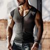 Мужской жилет с V-образным вырезом, широкими бретелями, без рукавов, прозрачный сетчатый топ, однотонный, дышащий, эластичный, на бретельках