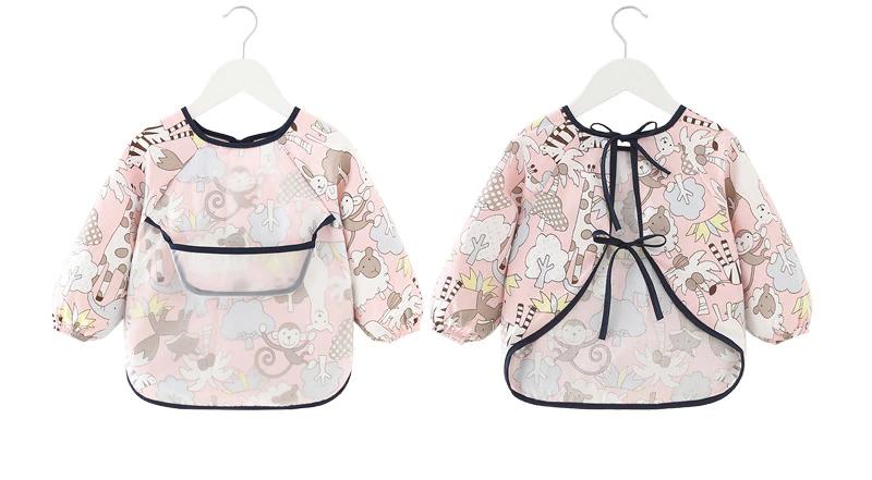 Baby Bib, Eating Apron with Sleeves and Premium Monkey Bowl