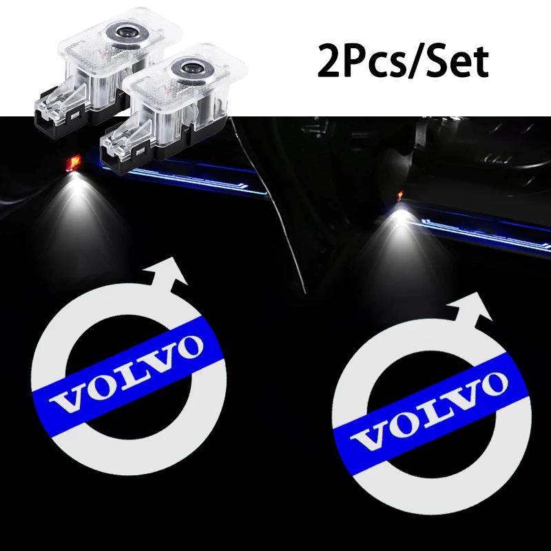 Car Door Wireless Welcome Light LED HD Projector Lamp Decoration Atmosphere Lights For Volvo Rdesign Polestar AWD V50 S60 XC60