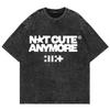 ILLIT Not Cute Anymore Album Graphic Print TShirts Fahsion Women TShirt Mineral Wash Tops Vintage Cotton Tee Shirt