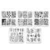 1 PC  Nail Art Templates Stamping Plate Design Flower Butterfly Glass Temperature Lace Stamp Templates Plates Image Decor