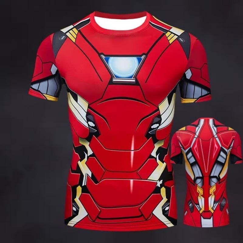 25/25 Летний Косплей Серия Фильмов Marvel Фитнес-костюм Капитана Америки 3D-печать Взрослый и Детский Родительско-детский Наряд