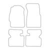 [Blm]Ho003 Blue - Set Of Velour Floor Mats To Fit Honda Civic Vi 3-Door 1996-2000 - Blue Trim