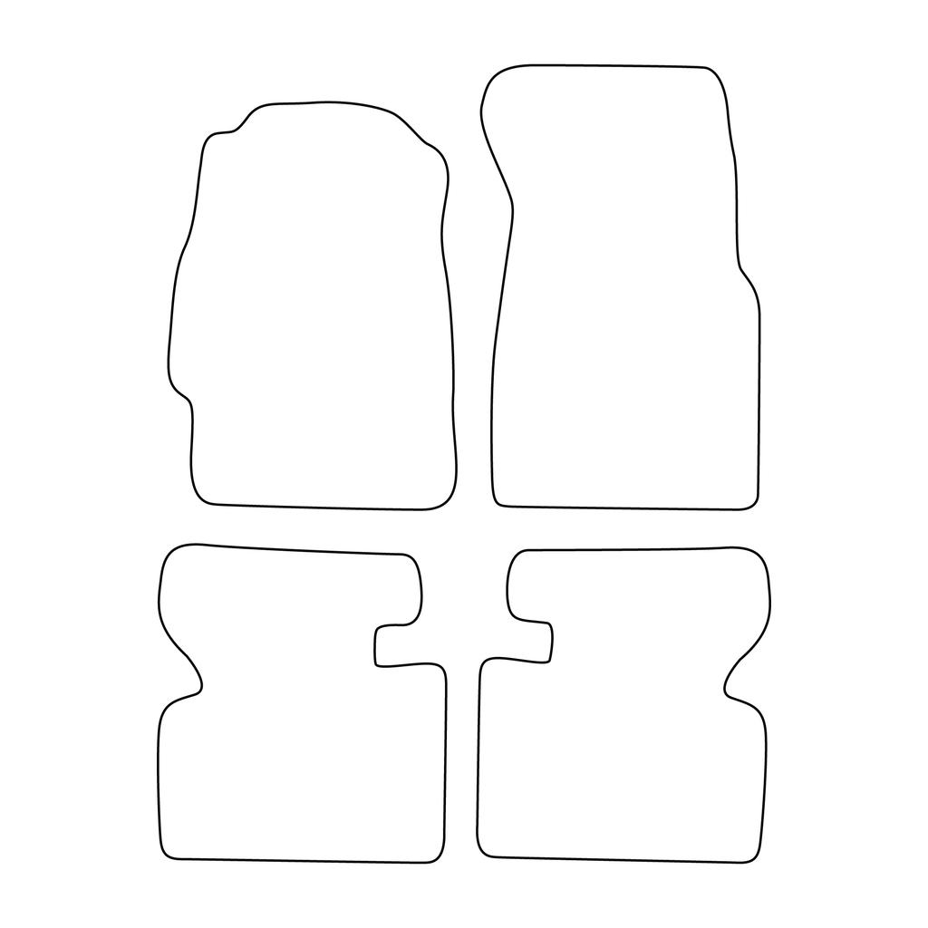 [Blm]Ho003 Blue - Set Of Velour Floor Mats To Fit Honda Civic Vi 3-Door 1996-2000 - Blue Trim