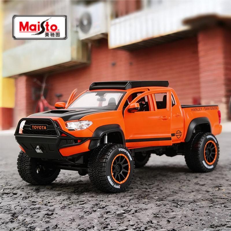 Maisto 1/24 Версия Harley Toyota Tacoma Trd Pro Пикап Металлический Модель Автомобиля Литье под Давлением Металл Внедорожники Модель Автомобиля Детская Игрушка Подарок