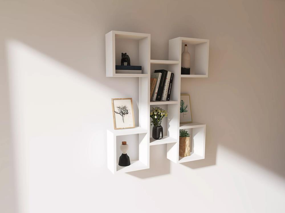 Wall Hanging Shelf, Bookcase - Katia white