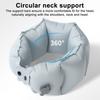 Надувная U-образная подушка для шеи Портативная Надувается нажатием Эргономичная Поддержка головы и шеи Сверхлегкая Автомобильная Авиационная Поездная Для путешествий на открытом воздухе Шейная подушка