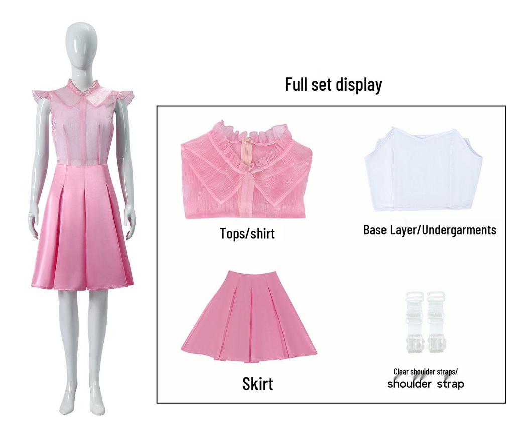 Эльфаба и Глинда Костюм Злой Ведьмы для косплея на Хэллоуин - Волшебное розовое платье и мантия