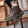 Новые высокие ботинки 2024 года, мужские кожаные ботинки, модные мужские ботильоны для мотоциклистов, зимние ботинки, мужская обувь на шнуровке, Botas Hombre