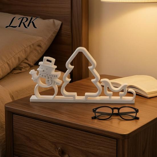 Уникальные рождественские подарки 3D-печатное настольное украшение, фигурка снеговика, елки, саней, декор в минималистичном скандинавском стиле, для раскрашивания своими руками