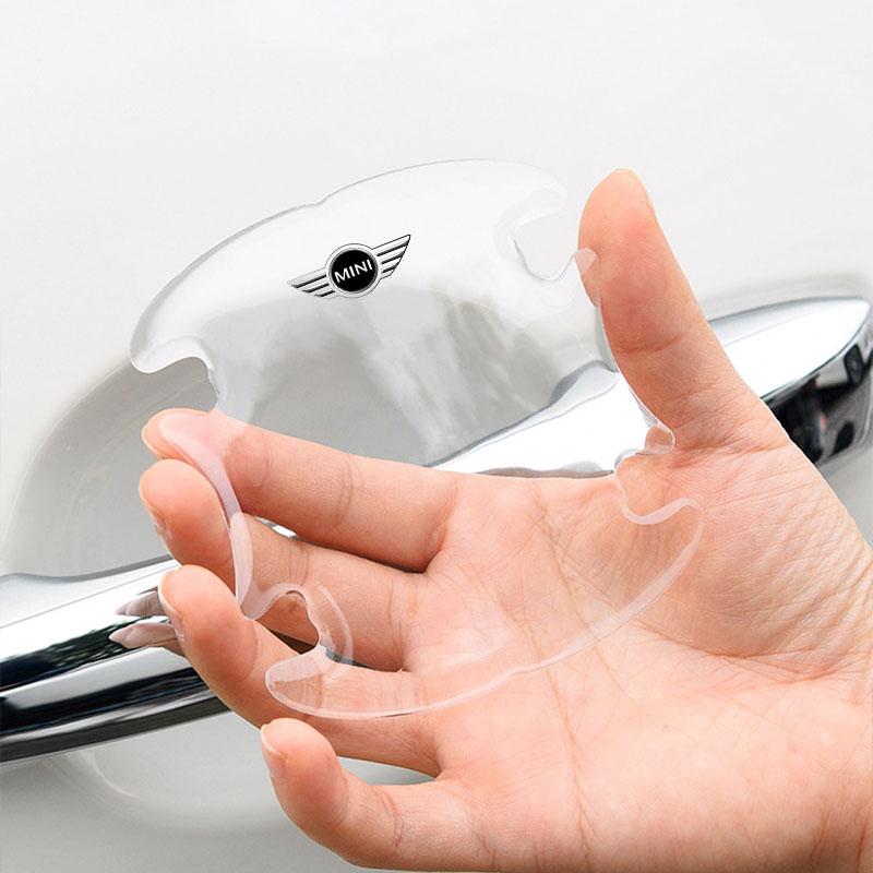 4PCS Car Door Transparent Strip Rearview Mirror Anti-Collision Protection Strip For MINI Cooper F54 F55 F56 R56 R60 Roadster Clubman Coupe