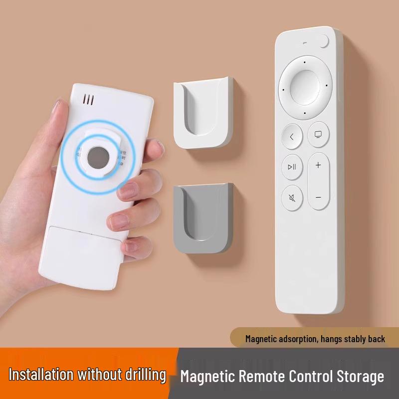 Настенный магнитный держатель для пульта дистанционного управления для телевизора, кондиционера и удлинителя - Клейкий, без сверления, не оставляющий следов крючок.