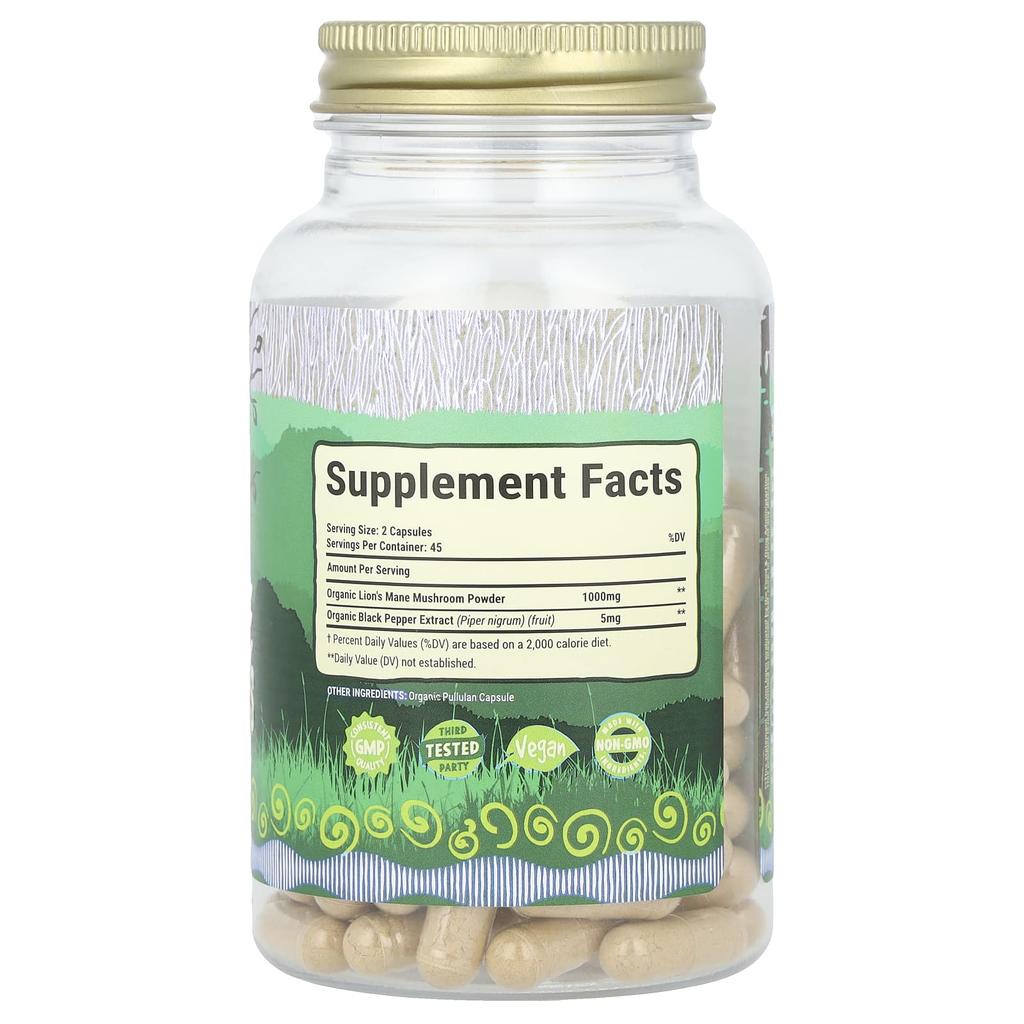 Organic Deer Antler Mushrooms, 90 Capsules