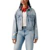 Коллаборация Levis X Beyoncé Куртка джинсовая свободного кроя с узором пейсли из страз Женские куртки A9456-0005