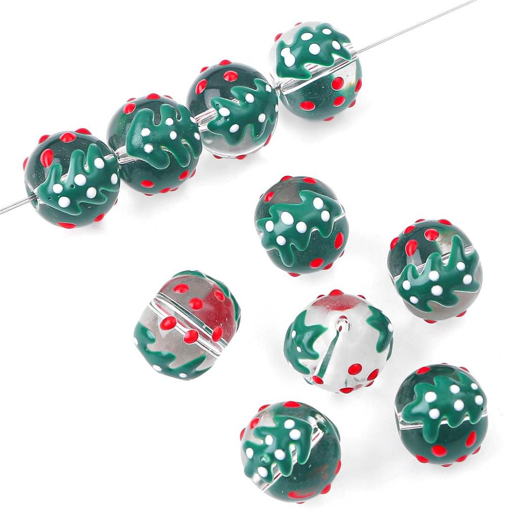 2 шт./пакет, ручная роспись, забавные цветные стеклянные бусины для DIY ожерелье, браслет, серьги, изготовление ювелирных изделий, аксессуары для рукоделия