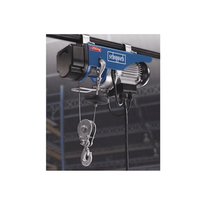 Palan électrique - Scheppach - HRS250 - Capacité 125/250 kg - Hauteur de levage 12/6 m