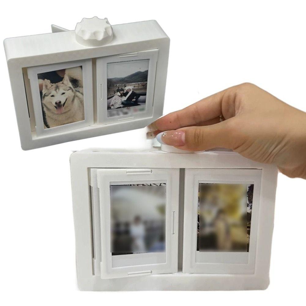 12 Pockets 3D Rotating Photocard Holder Protective Easy To Install Tabletop Photo Frame Multi-purpose Transparent Photo Album