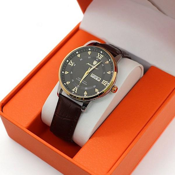 DWINNICK Luxury Style Men's Fashion Wristwatch Leather Band,Korean Popular Watches