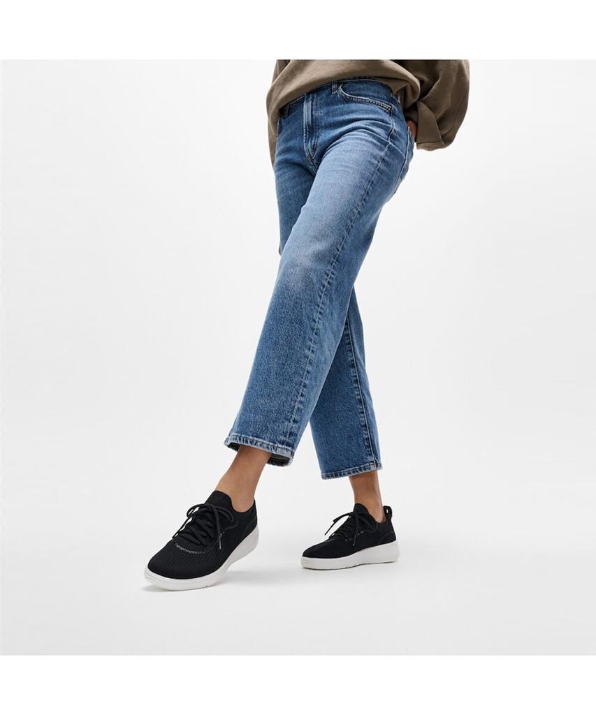 Fitflop [Super-Q] Женские вязаные слипоны с кристаллами - Черные (Ft59K2N115)