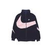 Nike Флисовая теплая куртка с воротником-стойкой и логотипом Big Swoosh, мужская куртка Obsidian DH2474-456