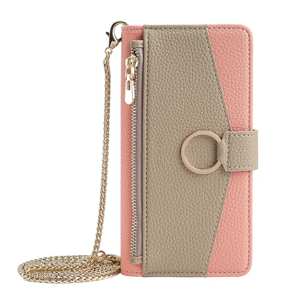 Cross-border Tecno Spark 20 Pro & Itel A50 4G Shoulder Strap Wallet Mirror Leather Phone Case