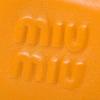 MIU MIU Embossed Letter Logo Detachable Adjustable Shoulder Strap Leather Mini Handbag Women Handbags Pomegranate-Yellow 5NR020-2F8W-F0E05