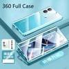 Полный чехол 360 для Vivo T2 Pro IQOO Z7 Pro 5G Двустороннее магнитное притяжение Металлическая крышка Закаленное стекло Прозрачная крышка для телефона