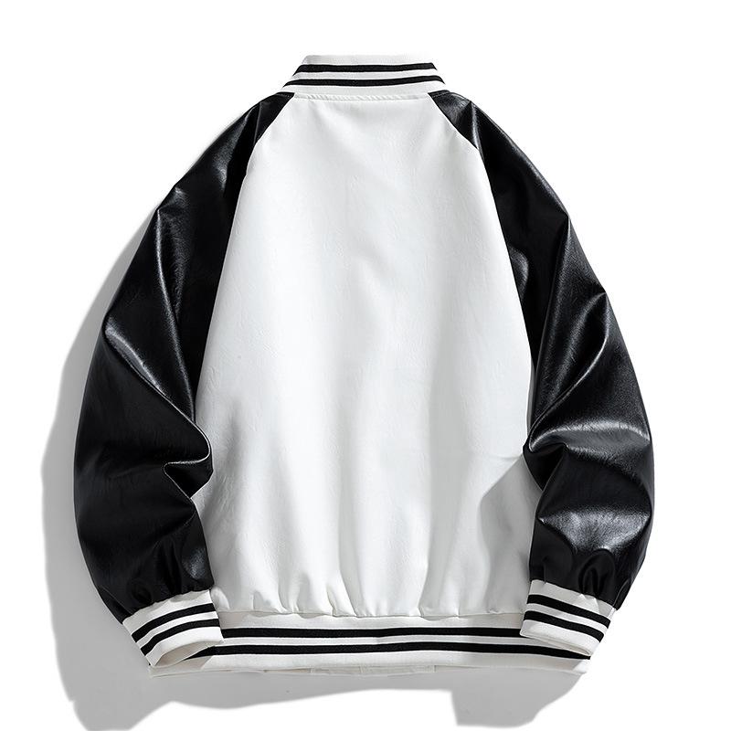 Весенне-осенняя куртка из искусственной кожи, мужская модная куртка из американской кожи свободного покроя в стиле пары