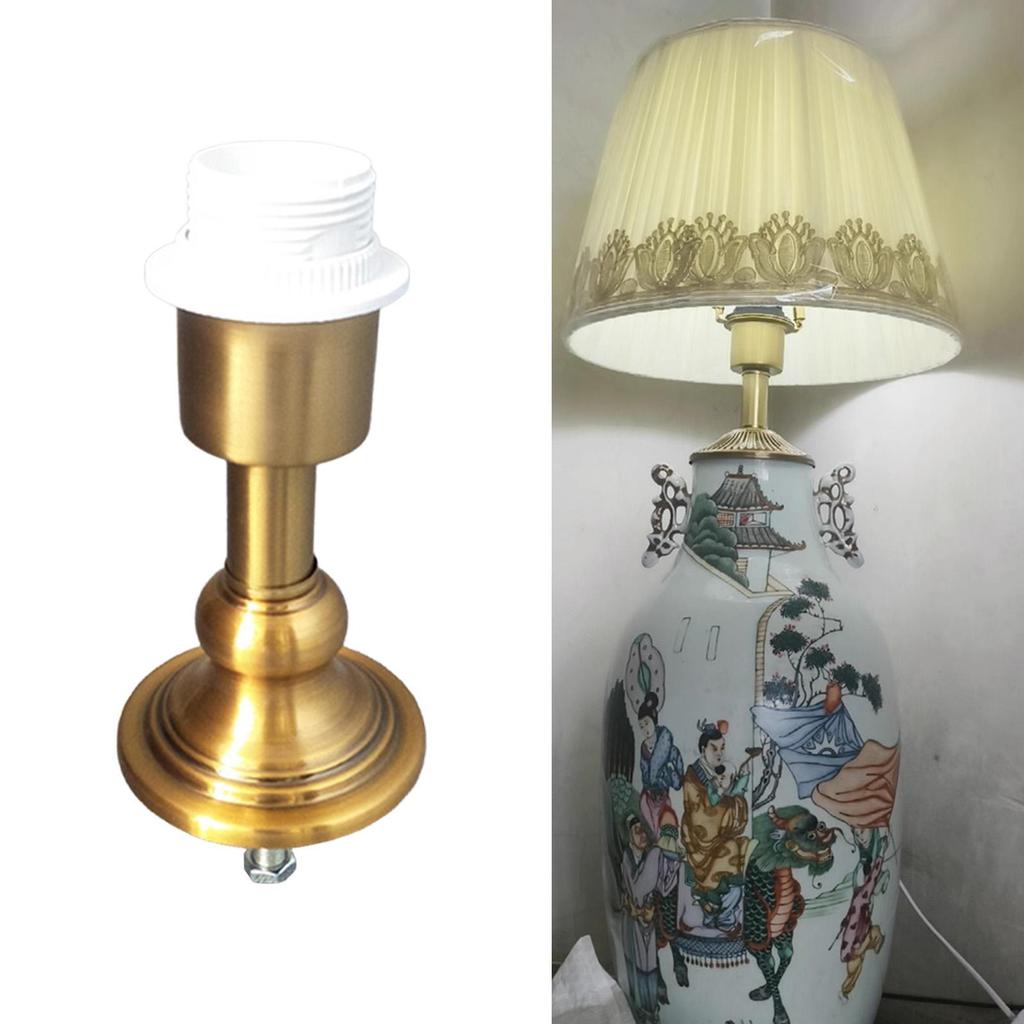 Desk Lamp Holder Fixed Base,Ceramic Bottle Part Metal Lighting Accessories DIY Creative E27 Modified