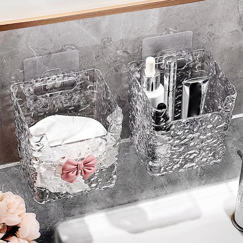 Держатель зубной пасты без пробивного отверстия, настенный органайзер для кистей для макияжа, полка для хранения, ящик для хранения в ванной комнате, сливной ящик