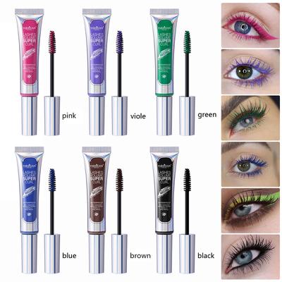 Цветная тушь для ресниц Dense Waterproof Slender Curled Long-Sticking Non-Smacking Mascara Makeup